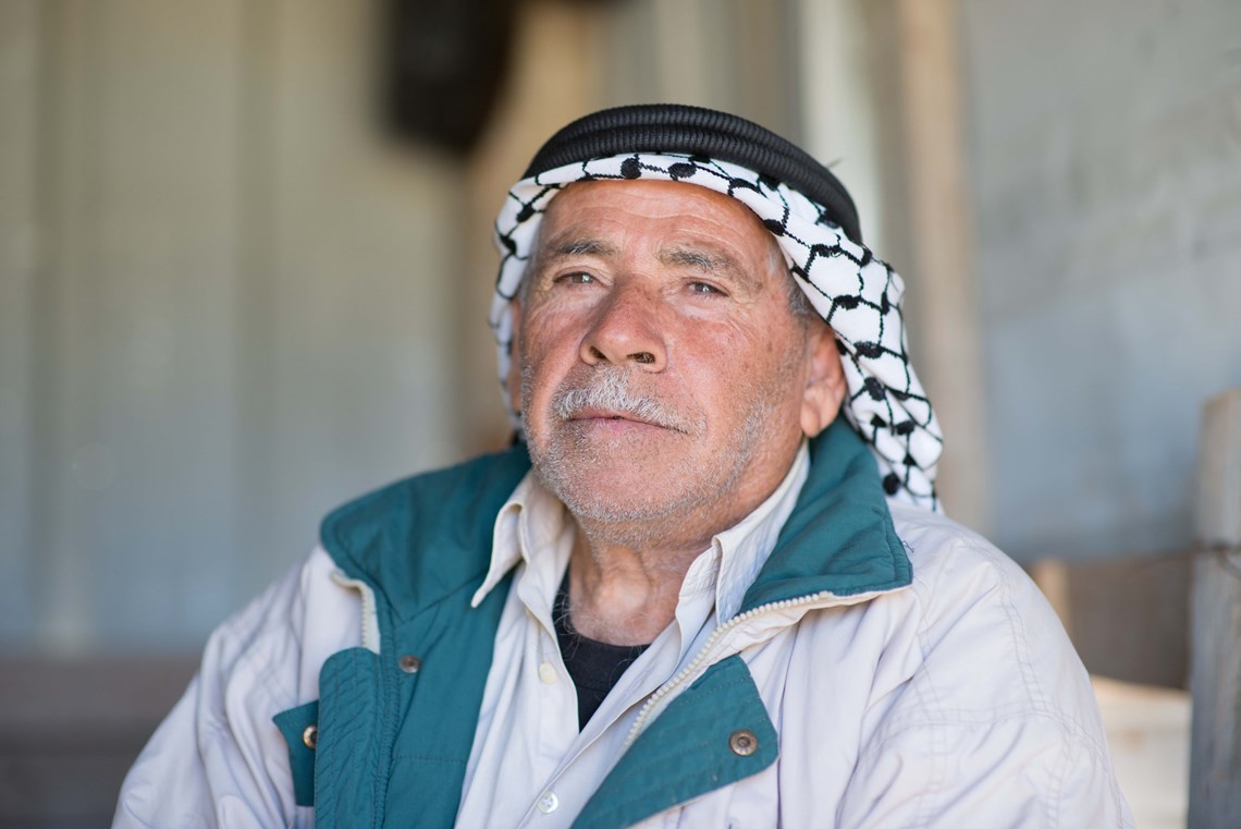 Kayyed looks over his land at a-Nabi Elyas, HALO Trust.