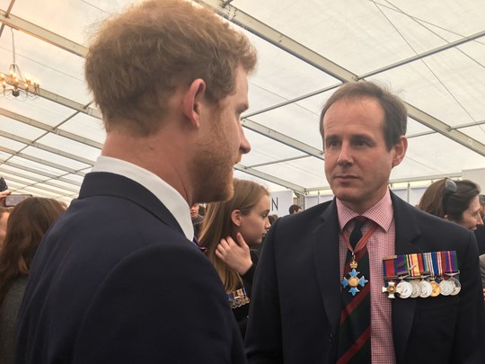 CEO James Cowan meeting Prince Harry