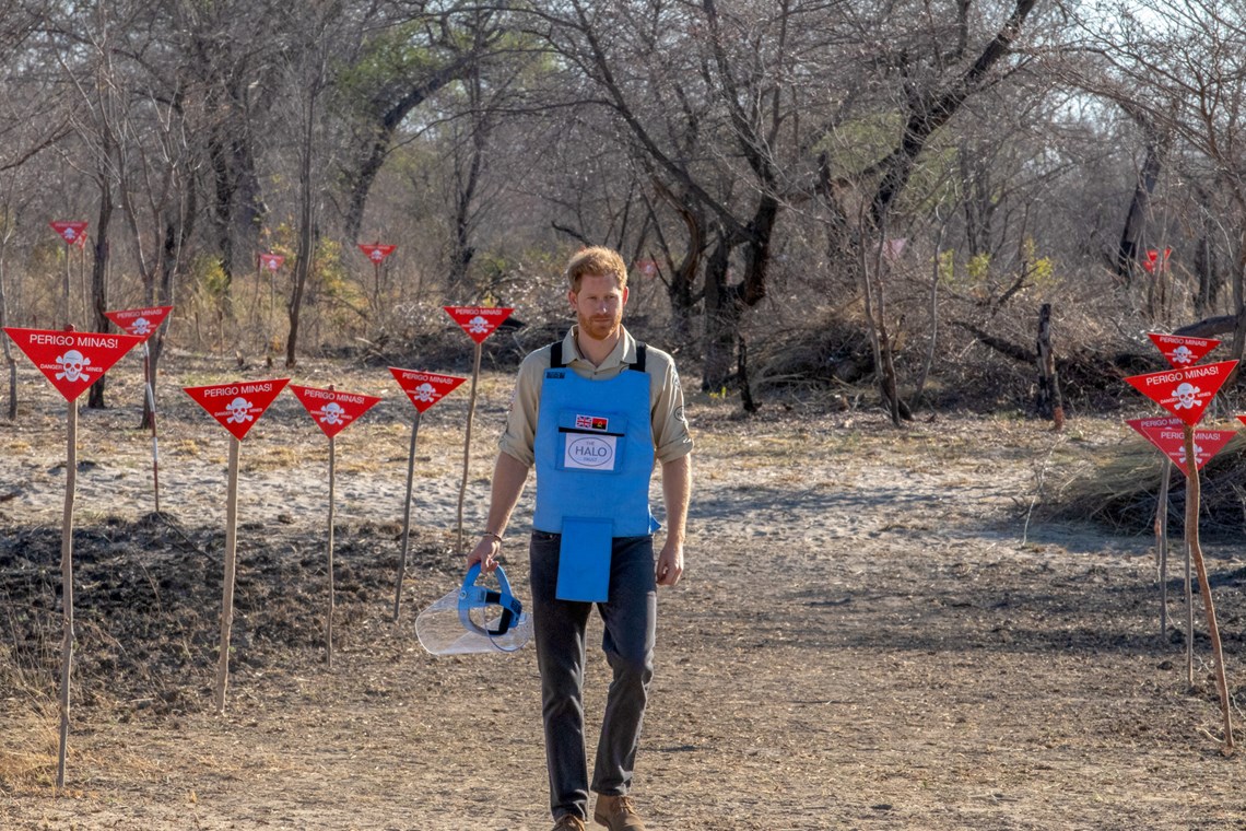 Prince Harry retraces his mother's footsteps in Angola.
