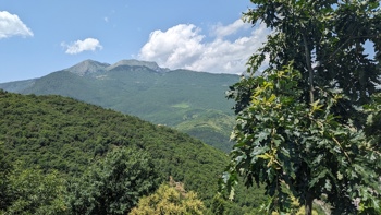 The green hills and mountains of the Kosovo landscape