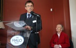 Tim Porter delivers a speech at The HALO Trust Memorial Service