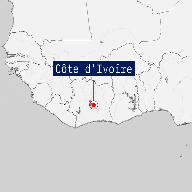 Map of Ivory Coast
