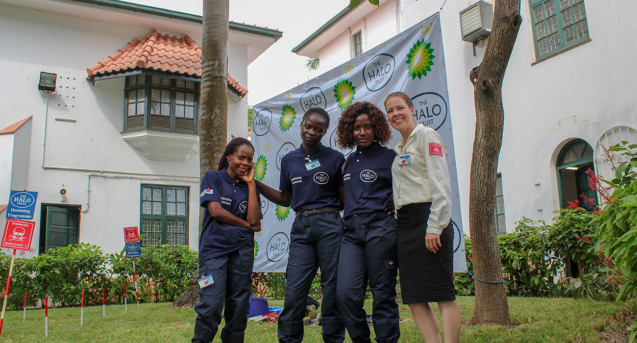 A group of HALO Trust staff at the BP Angola grant signing ceremony in Luanda, May 2019