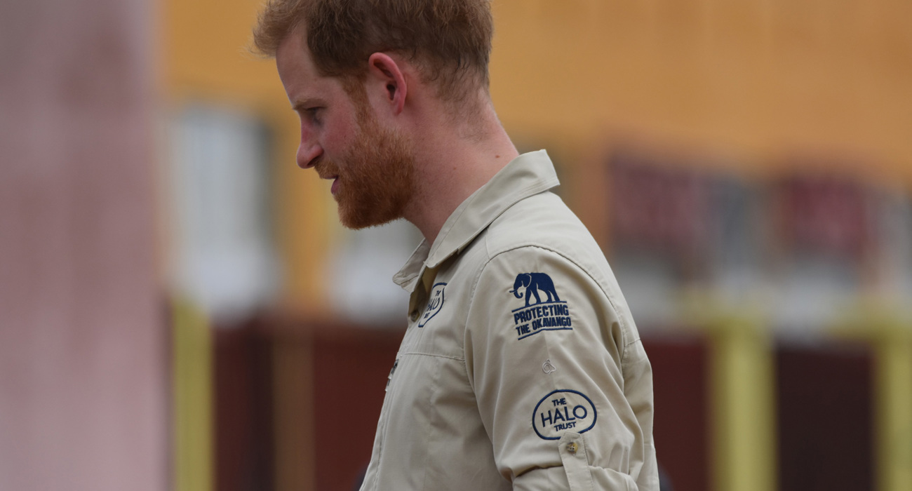 Prince Harry during his visit to Huambo, Angola
