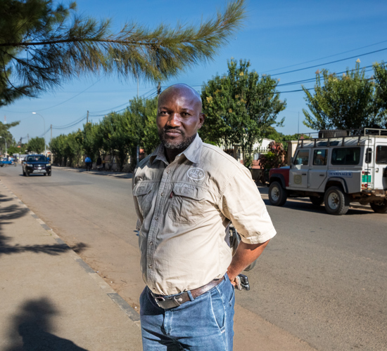 Aurelio Jose stands in the street which was once the minefield Princess Diana walked through
