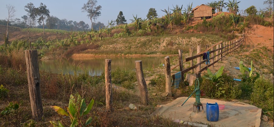 Pond in Phnum Rai on land cleared by HALO Trust