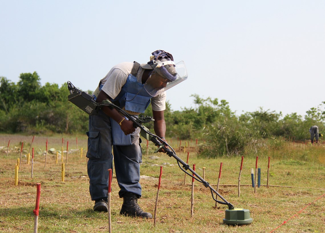 A HALO deminer helping clear Sri Lanka.