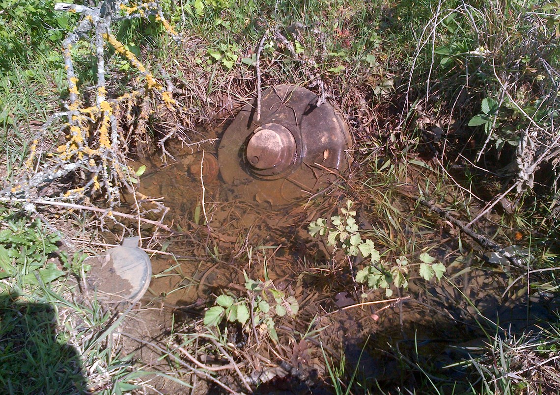 Anti-tank mine found at Chognari.