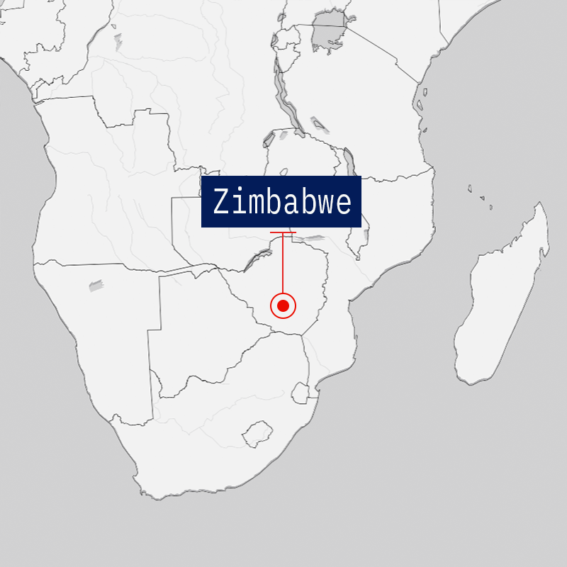 Map of Zimbabwe