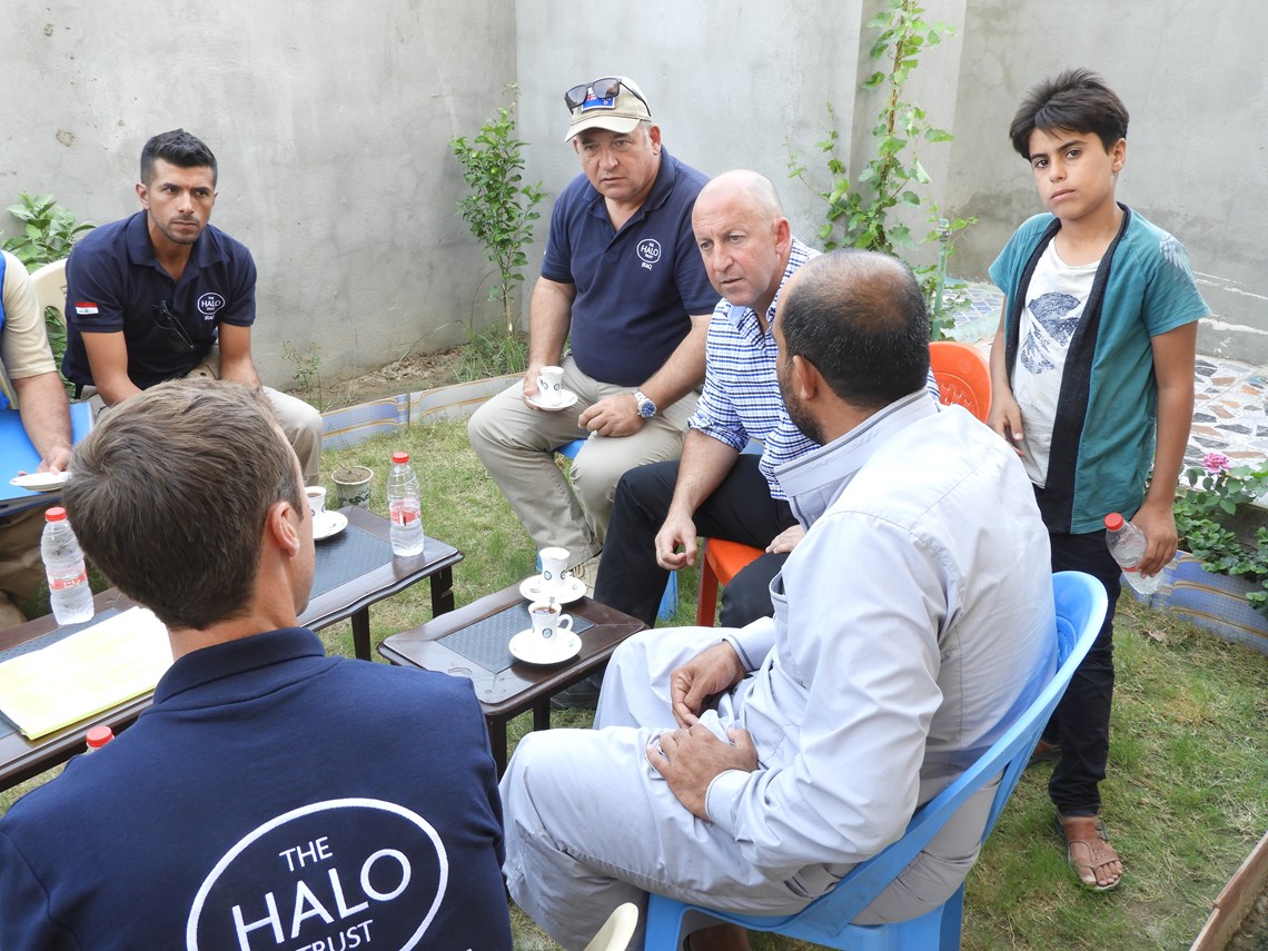 Ambassador Sawden meeting local people and HALO staff