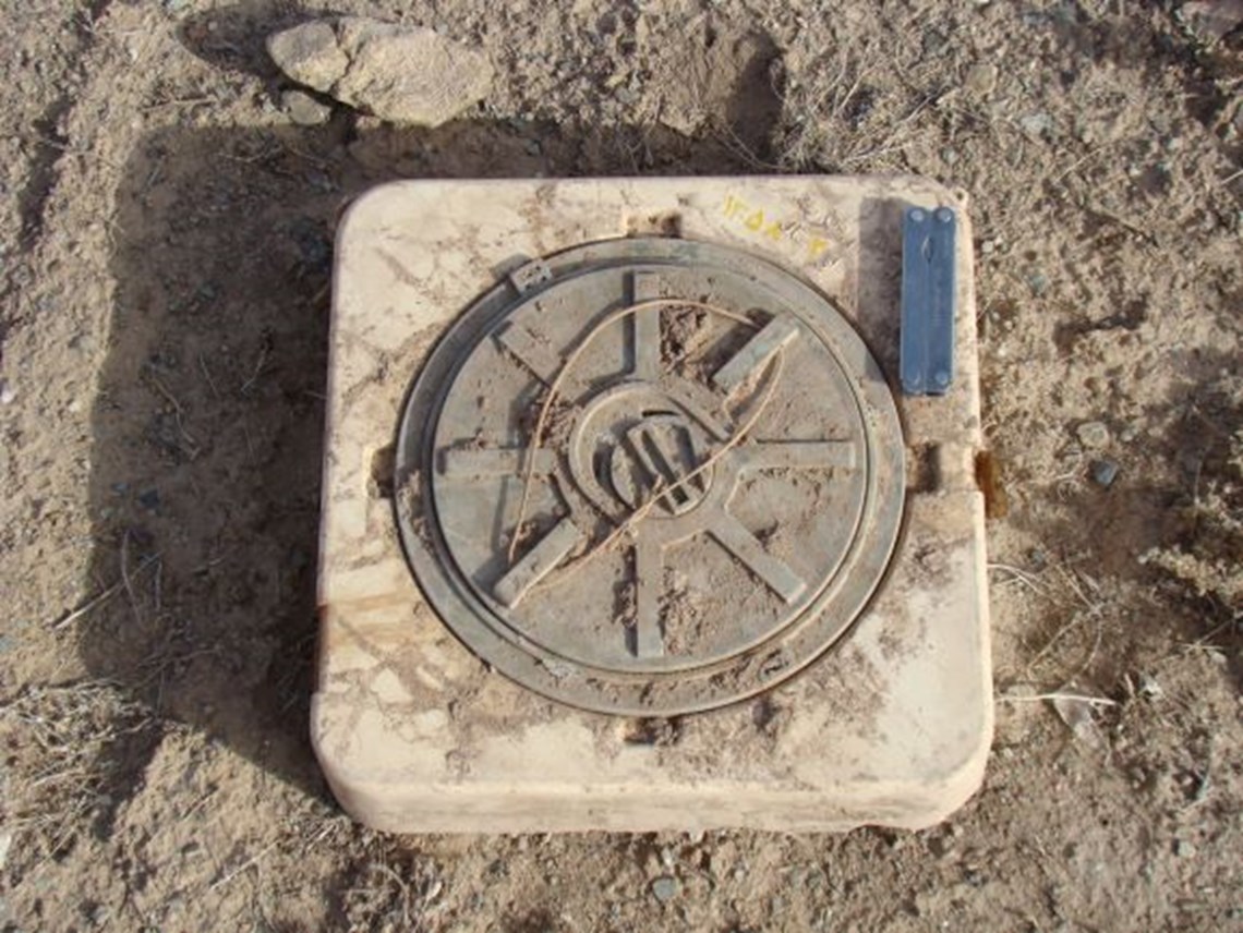 Close-up of a M19 anti-vehicle mine