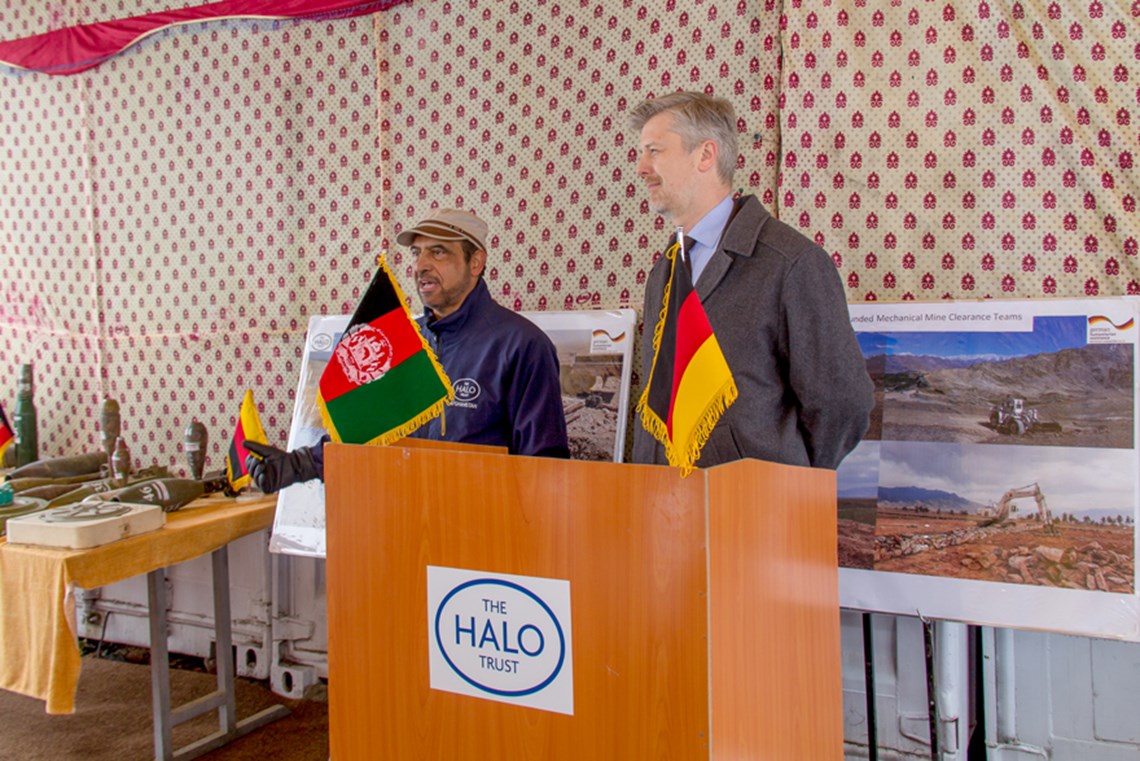Mr. Peleikis speaks about the importance of HALO’s work and pride at the support Germany has provided to HALO and the Afghan people.