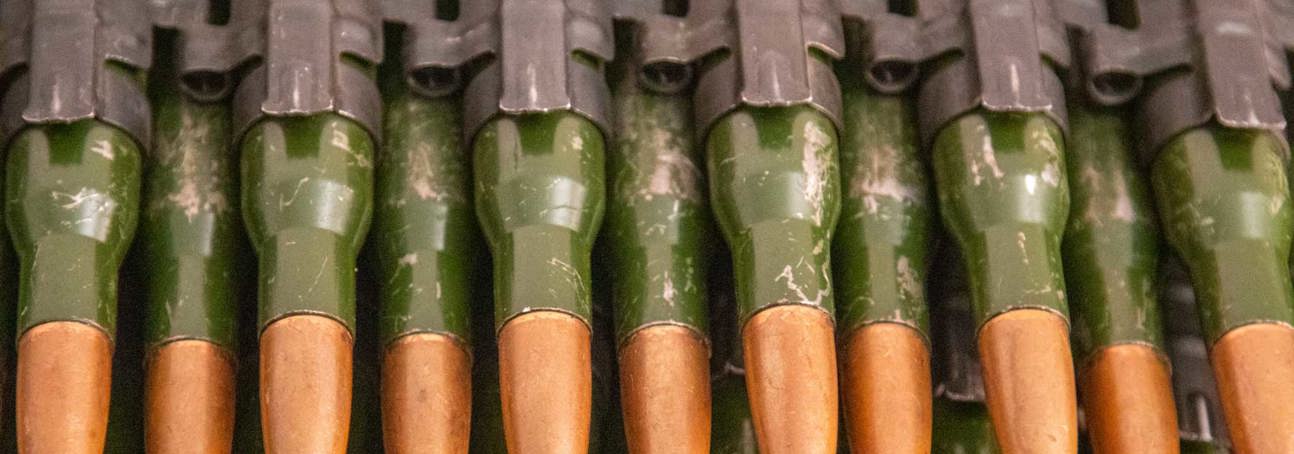 Close up of ammunition