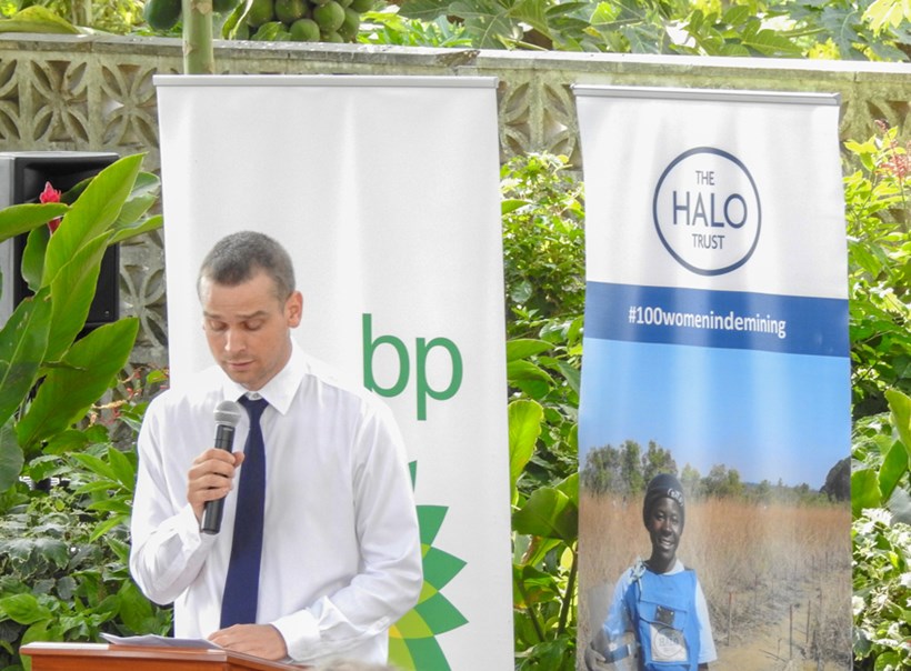 Ralph Legg, Programme Manager, thanks BP for their commitment to the future of Angola