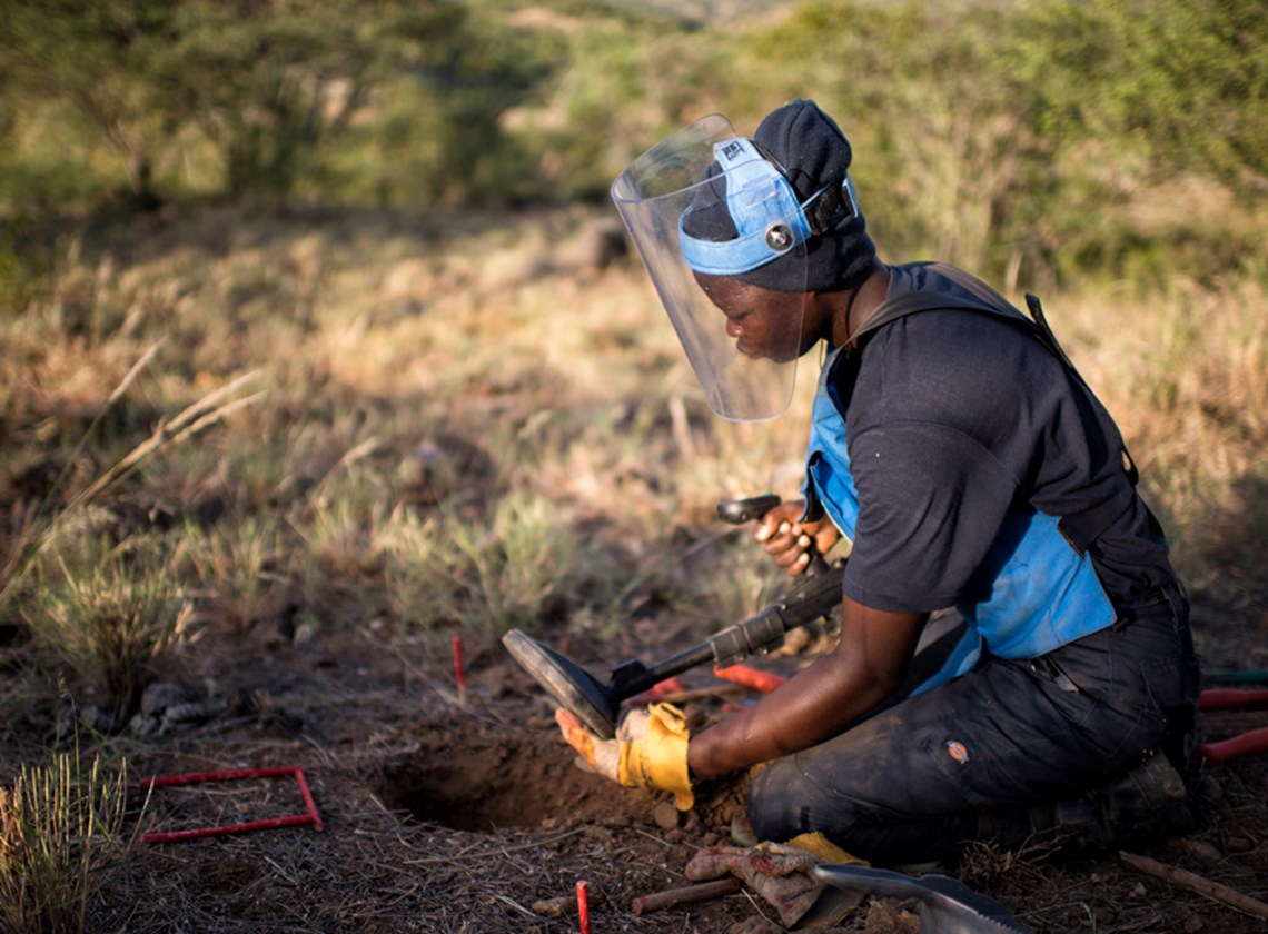 Inês at work in the minefields of Benguela