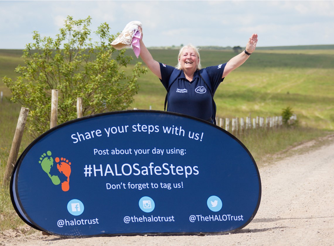 Jane Davies, HALO trustee and medical board member for 27 years, celebrates at the halfway point