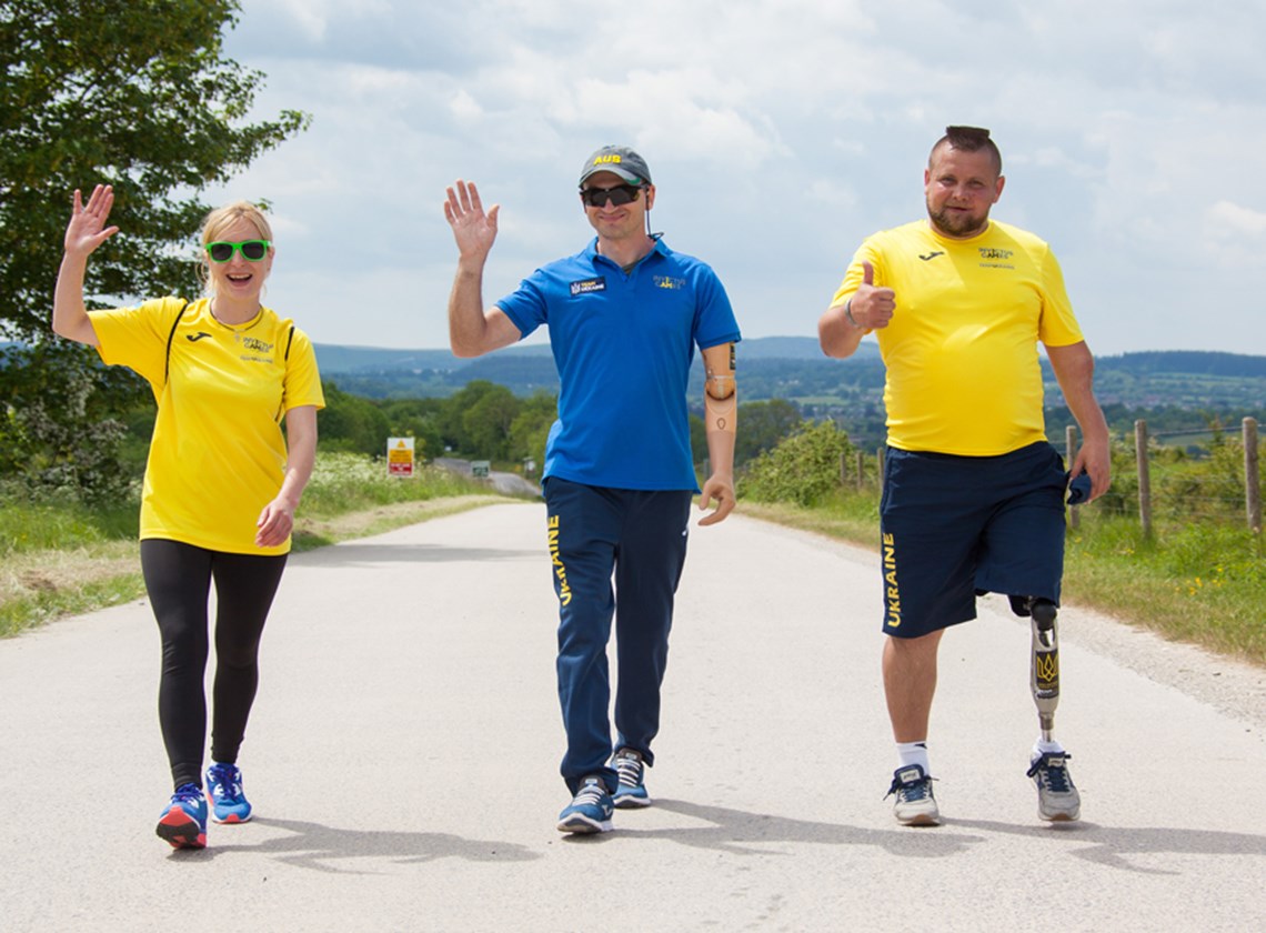 Maiia, Oleksandr and Andrii, former Invictus Games competitors from Ukraine, hit their stride 