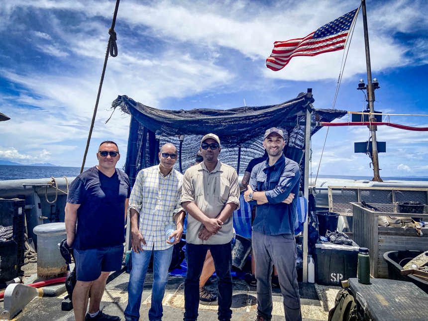 HALO staff pose on the USNC Salvor