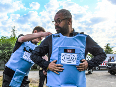 Link to James Cleverly visits HALO Ukraine