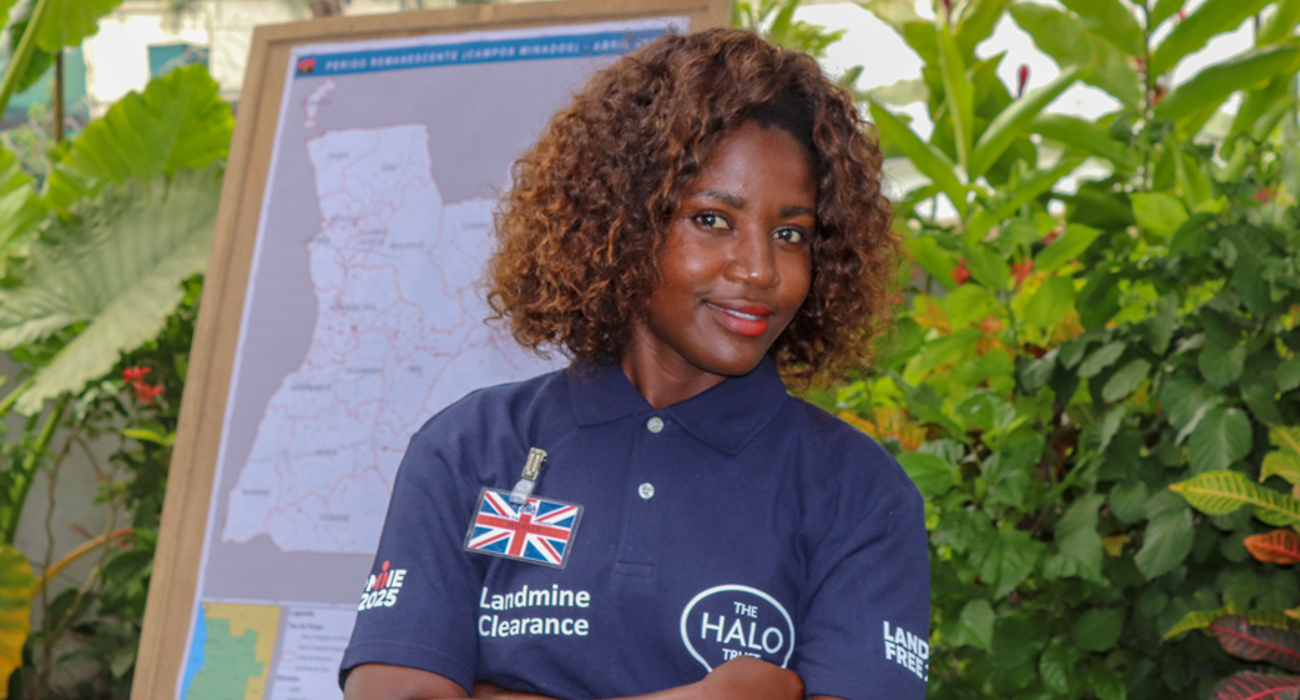 HALO Trust deminer attending the BP Angola grant signing ceremony in Luanda, May 2019