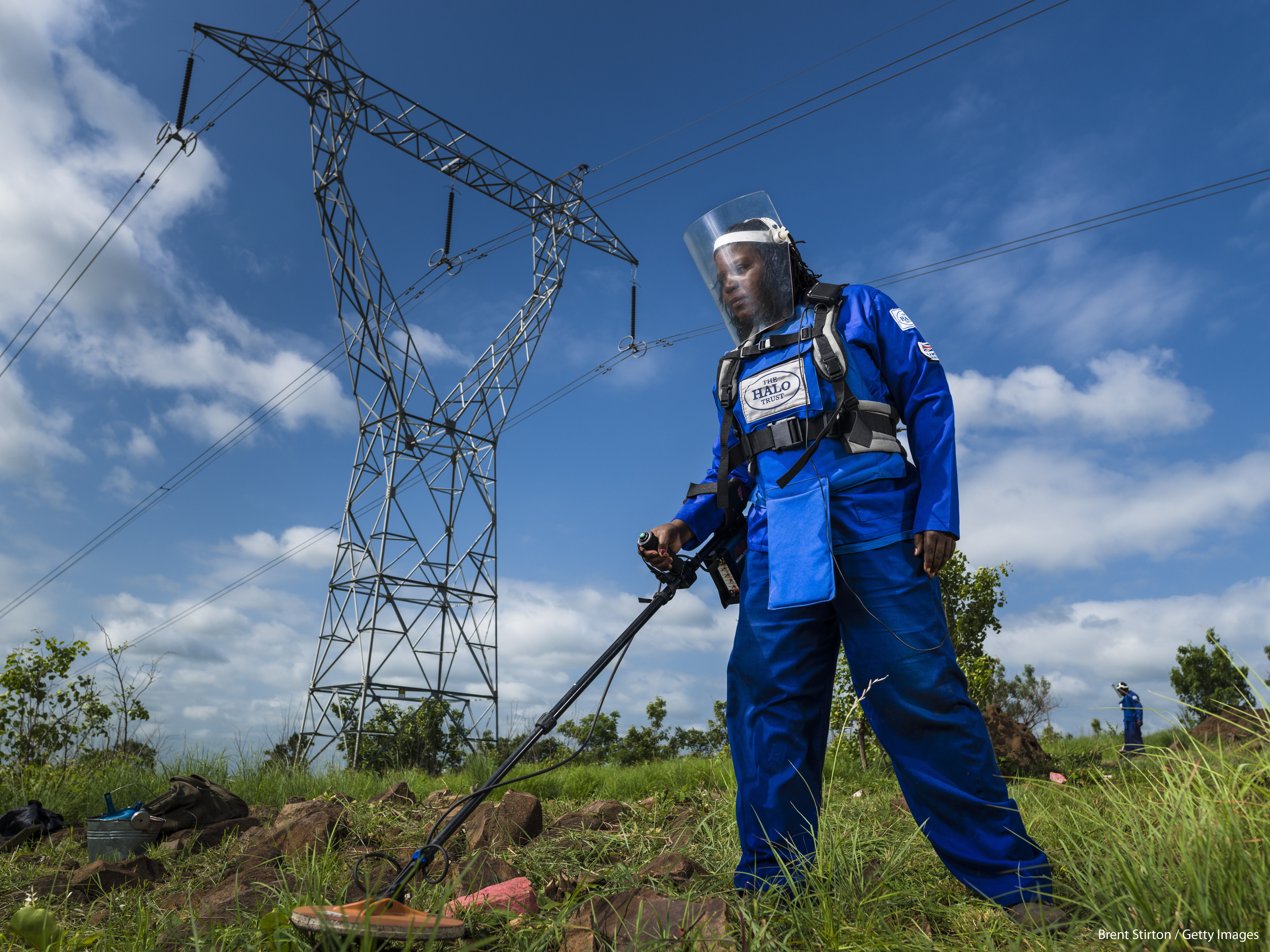 Female Deminer with Minelab GPX500