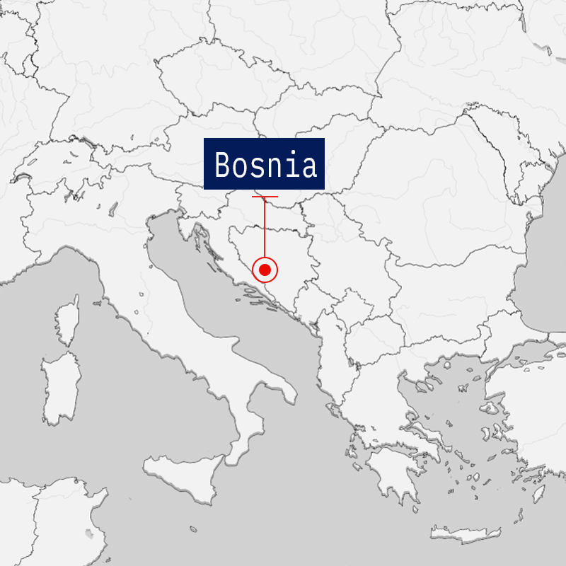 map of Bosnia