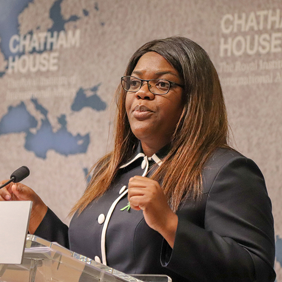 Paula Coelho, Angola's Minister for the Environment, announcing the Angolan investment in mine clearance