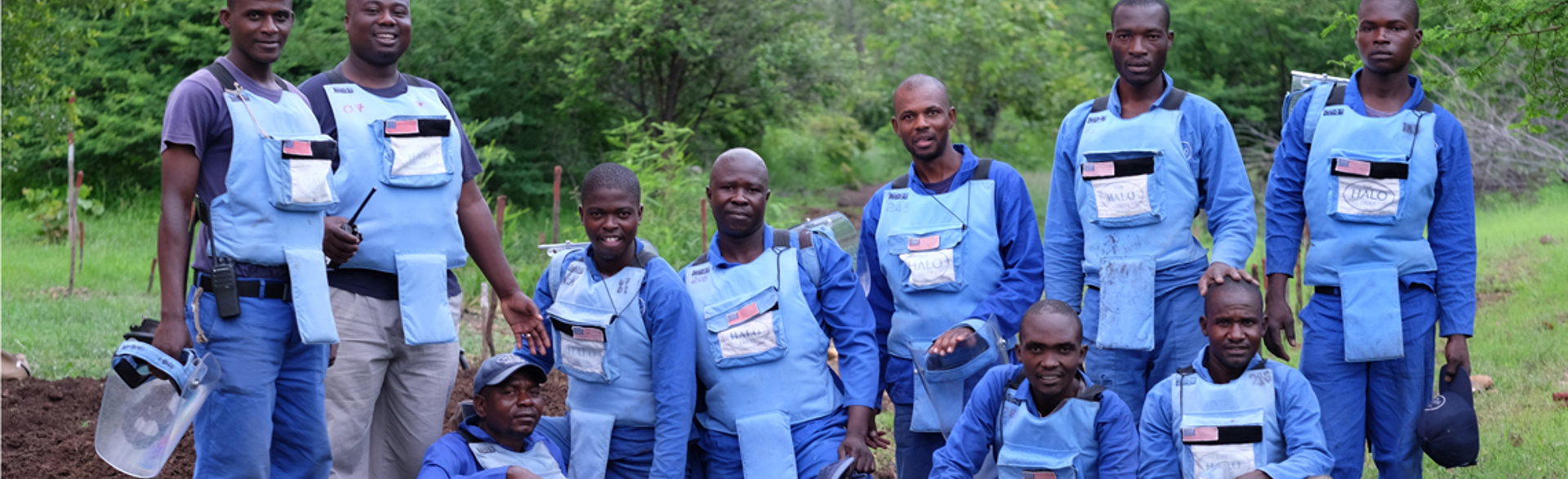 A team of US-funded deminers in Zimbabwe
