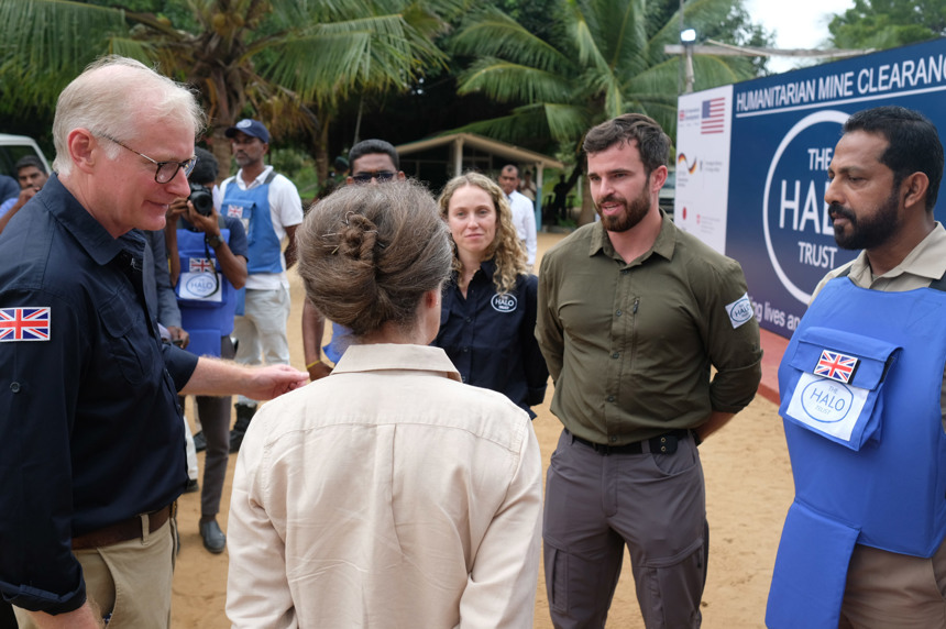 HRH Princess Anne meets HALO Trust staff in Sri Lanka