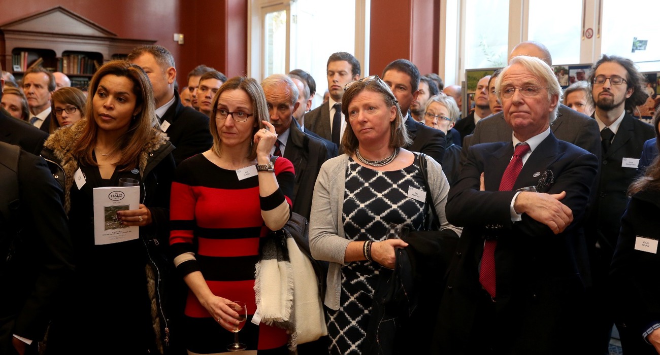 Guests at The HALO Trust memorial service, in Chelsea Old Church, London