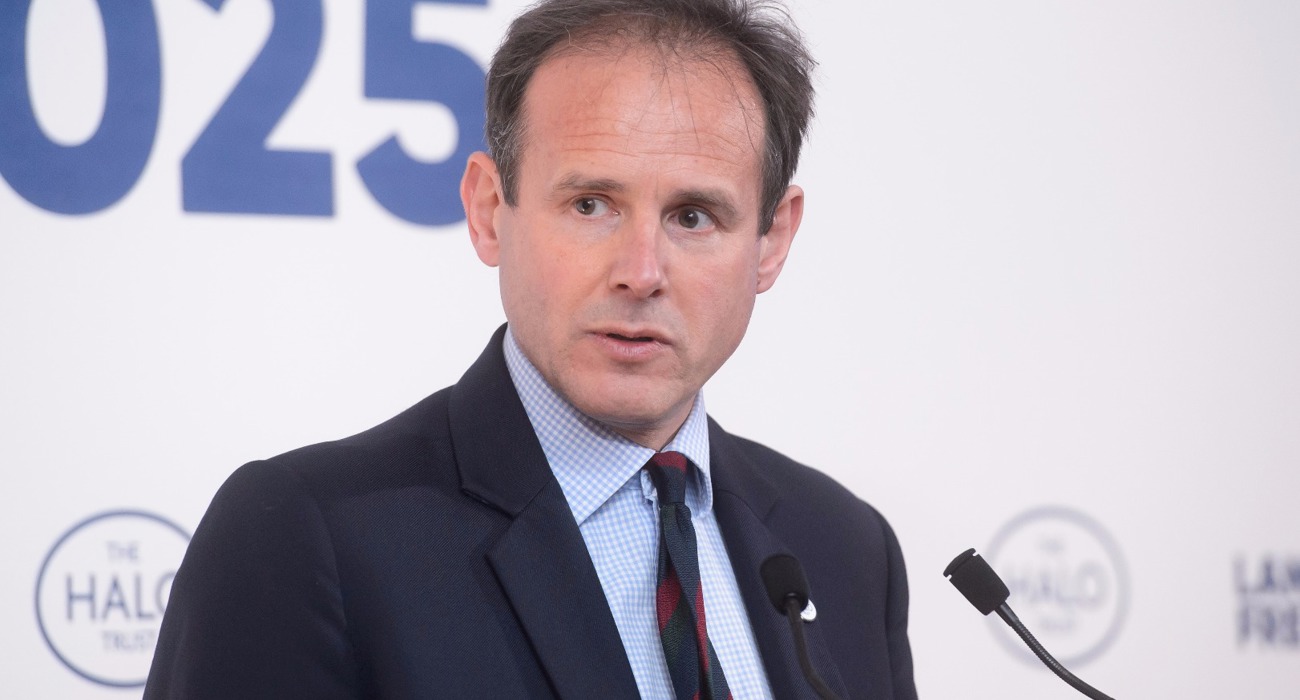 HALO Trust CEO, James Cowan delivers a speech at the Landmine Free 2025 event hosted by HALO and MAG