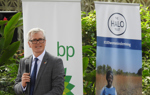 Stephen Willis, BP Angola Regional President, speaking at the BP Angola grant signing ceremony in Luanda, May 2019