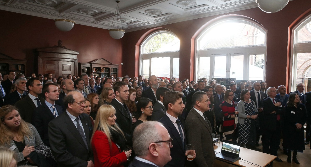 Guests at The HALO Trust memorial service, in Chelsea Old Church, London