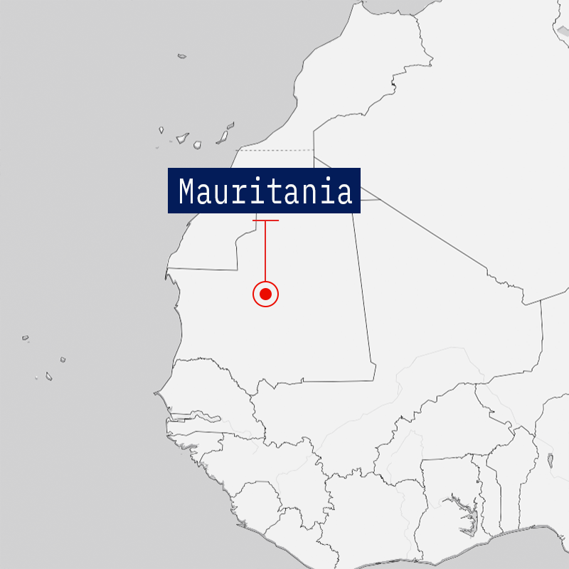 Map of Mauritania