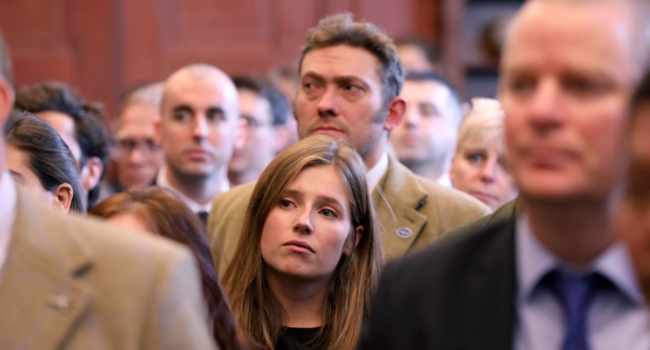 Guests at The HALO Trust memorial service, in Chelsea Old Church, London