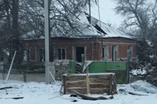 Будинок В'ячеслава ззовні одразу після атаки