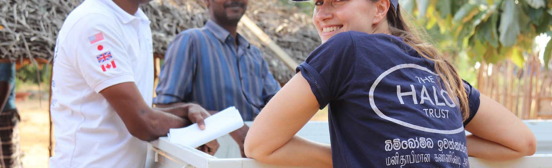 Three HALO employees standing together