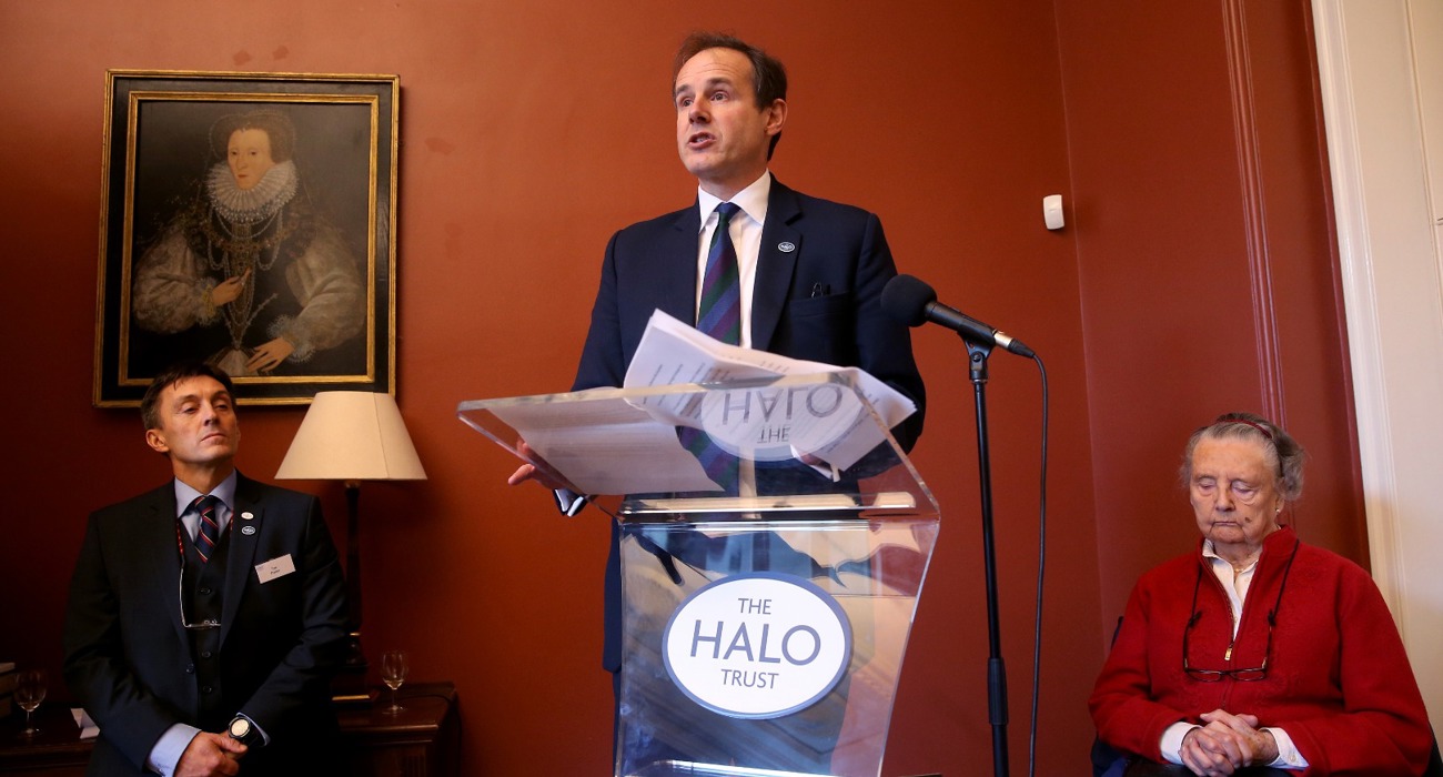 James Cowan at The HALO Trust memorial service
