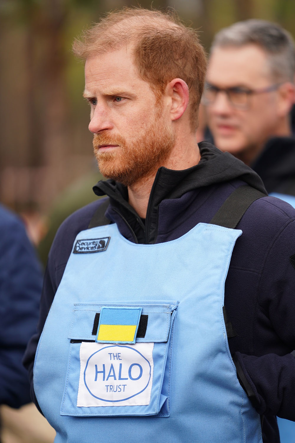 Duke of Sussex wearing a protective vest