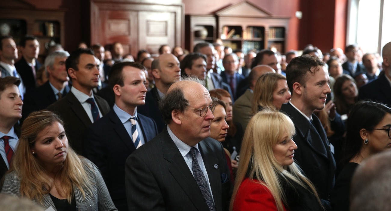 Guests at The HALO Trust memorial service, in Chelsea Old Church, London