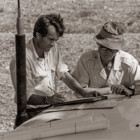 HALO co-founders Guy Willoughby and Colin Mitchell looking at plans in Cambodia