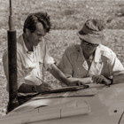 HALO co-founders Guy Willoughby and Colin Mitchell looking at plans in Cambodia