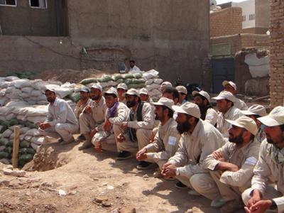 Regional Operations Officer briefs a EOD Clearance Team in Herat, Afghanistan