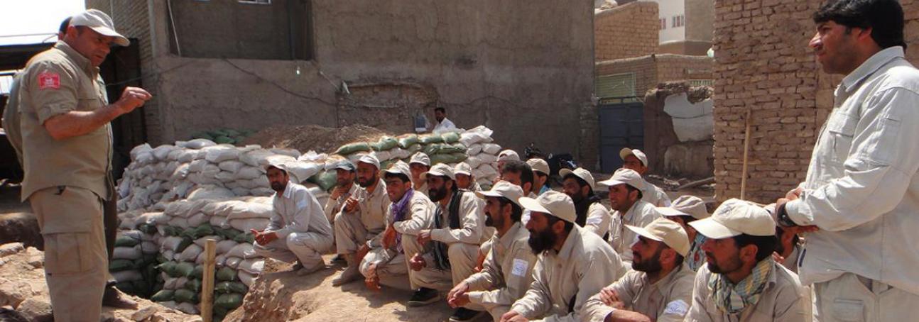 Regional Operations Officer briefs a EOD Clearance Team in Herat, Afghanistan