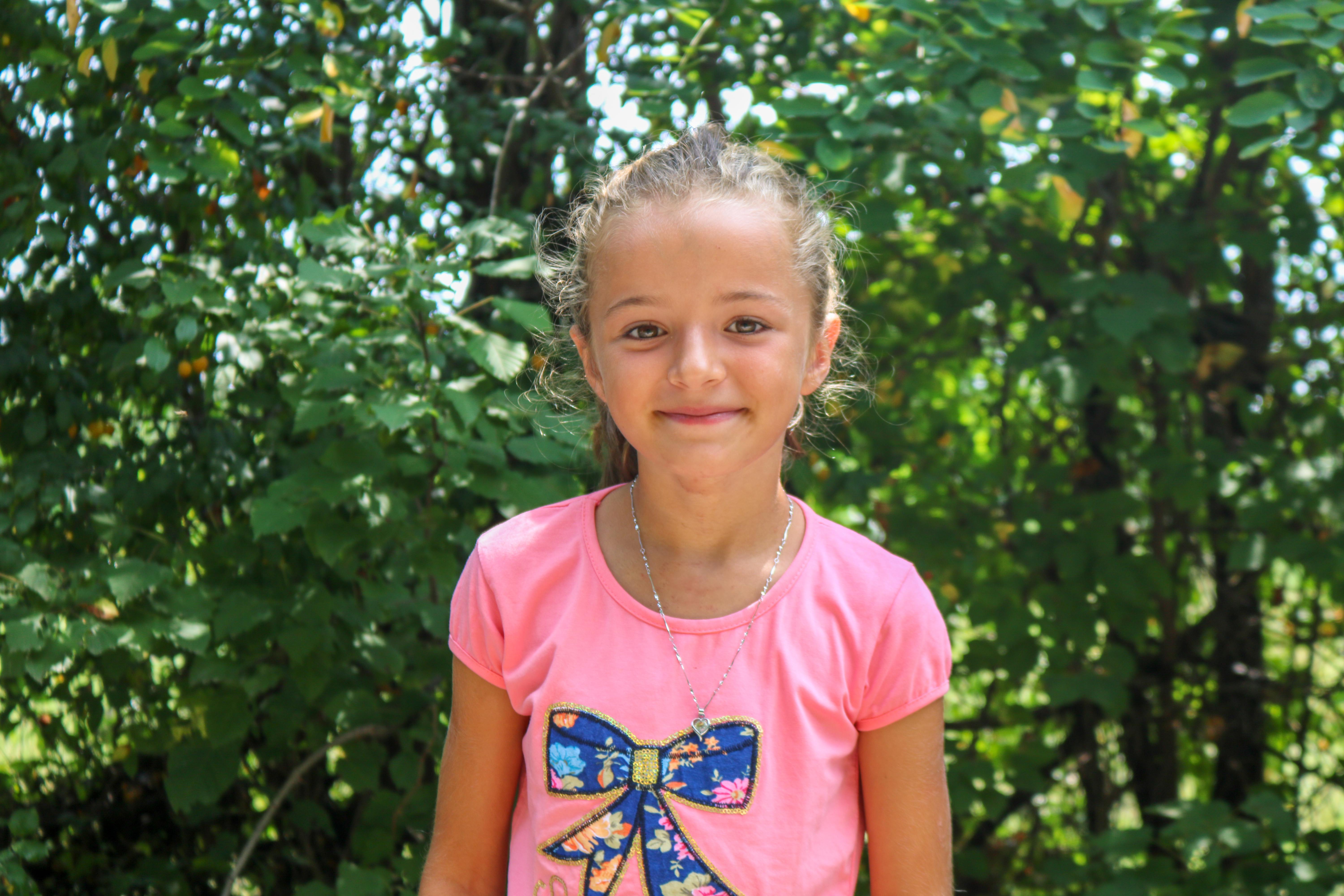 Kaltirina, a child on her way to school in Kosovo