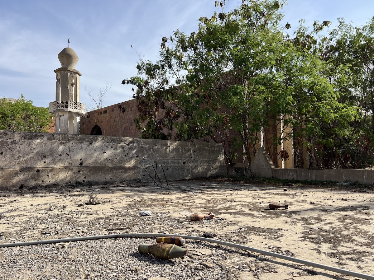 Unexploded ordnance in Taiz city, Yemen