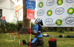 Demonstration of landmine clearance techniques during the BP Angola grant signing ceremony in Luanda, May 2019