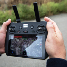 Close up of a controller used by drone pilot, Ihor Lee