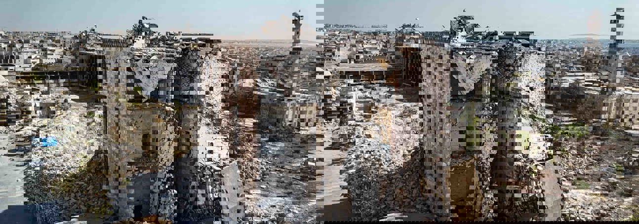 Destroyed buildings in Syria