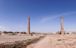 The minarets of the madrasa of Husain Baiqara, built by Sultan Baiqara in the 15th Century, which were used as a base by Soviet troops during the occupation of Afghanistan